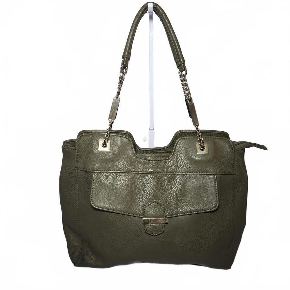 Olivia + Joy Olive Green Shoulder Tote Bag